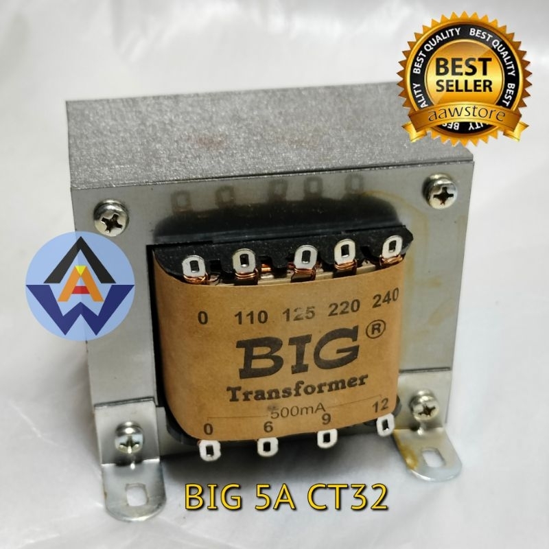 Trafo BIG 5A CT 32v Tembaga Murni dan Non CT Nol 5 ampere 5ACT32