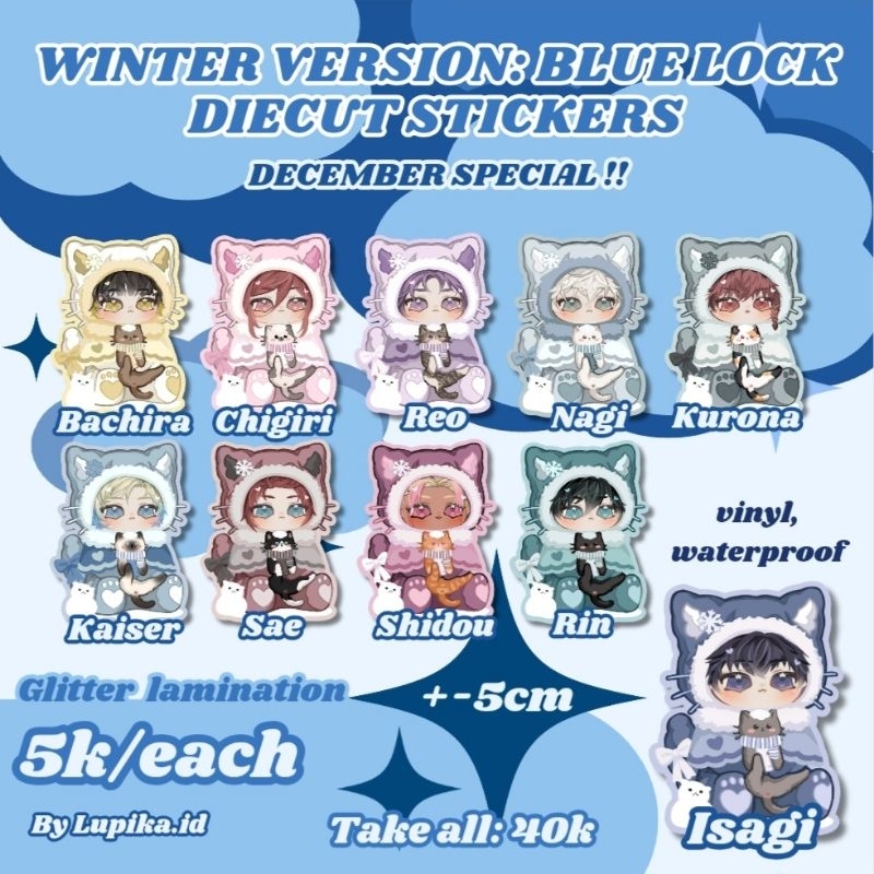 

BLUE LOCK DIECUT STICKER (WINTER VER.)