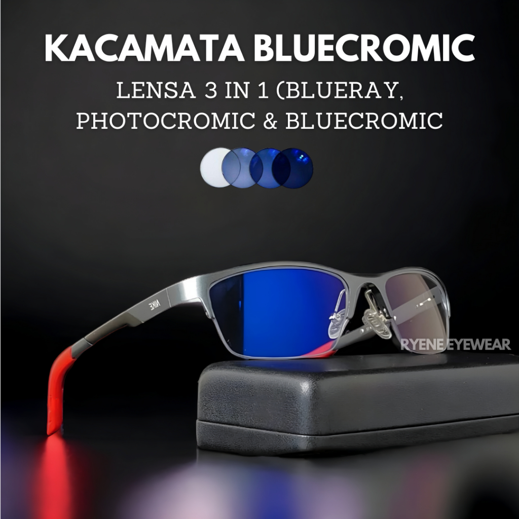 KACAMATA GAYA NK 5053 LENSA BLUECROMIC UV 400 GAGANG FULL TITANIUM TREND SUNGLASSES ANTI SILAU UV 40