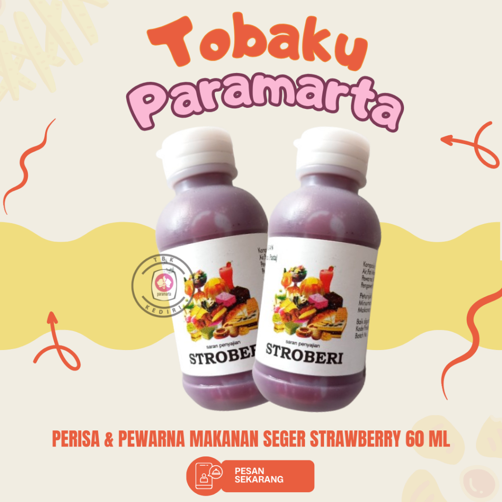 

PERISA DAN PEWARNA MAKANAN SEGER & CO RASA STRAWBERY 60 ML / PERISA DAN PEWARNA MAKANAN SEGER & CO