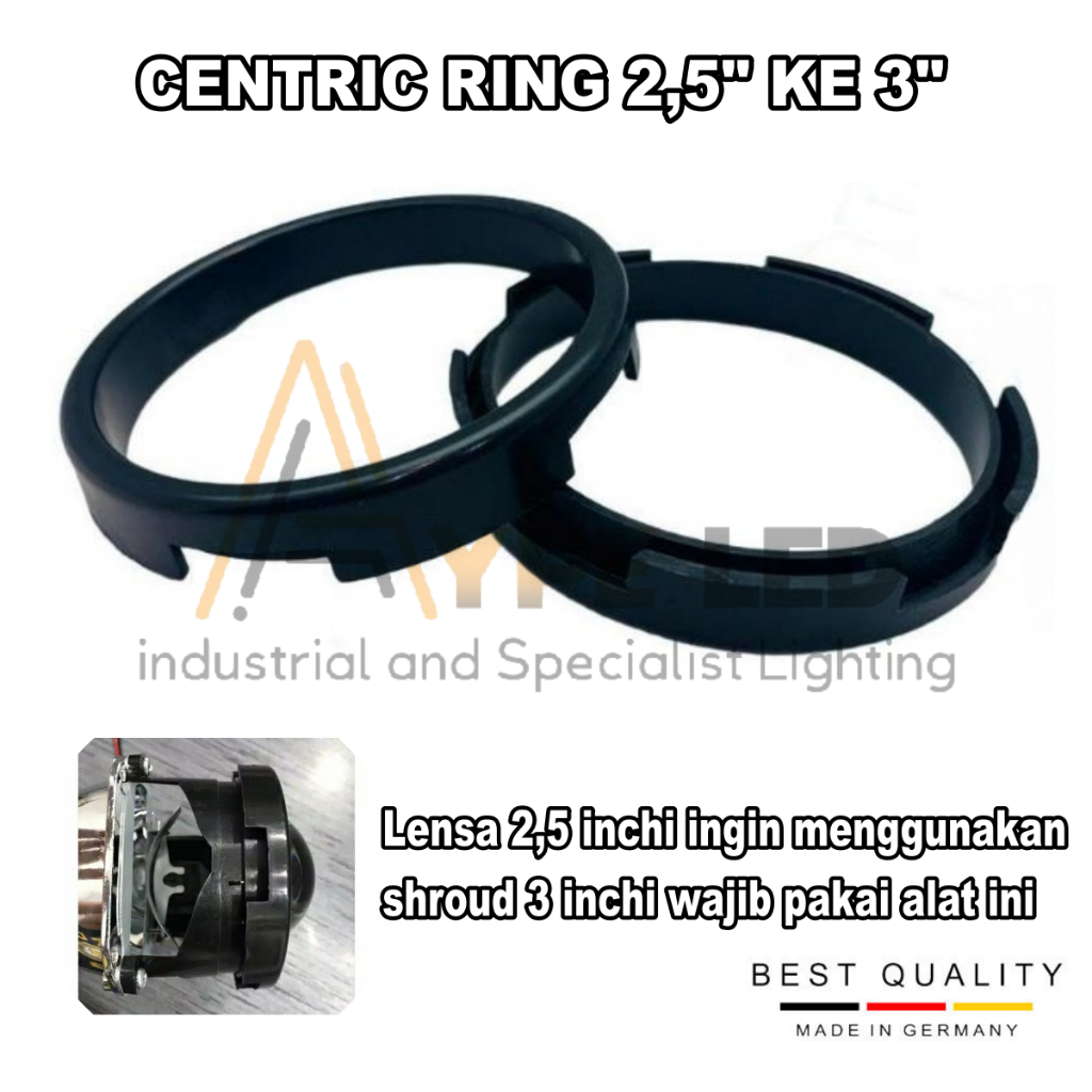 Centric Ring Adapter lensa Biled 2,5 inchi ke 3 inchi Alat Frame Lensa 2,5 inchi Pnp Shroud 3 inchi
