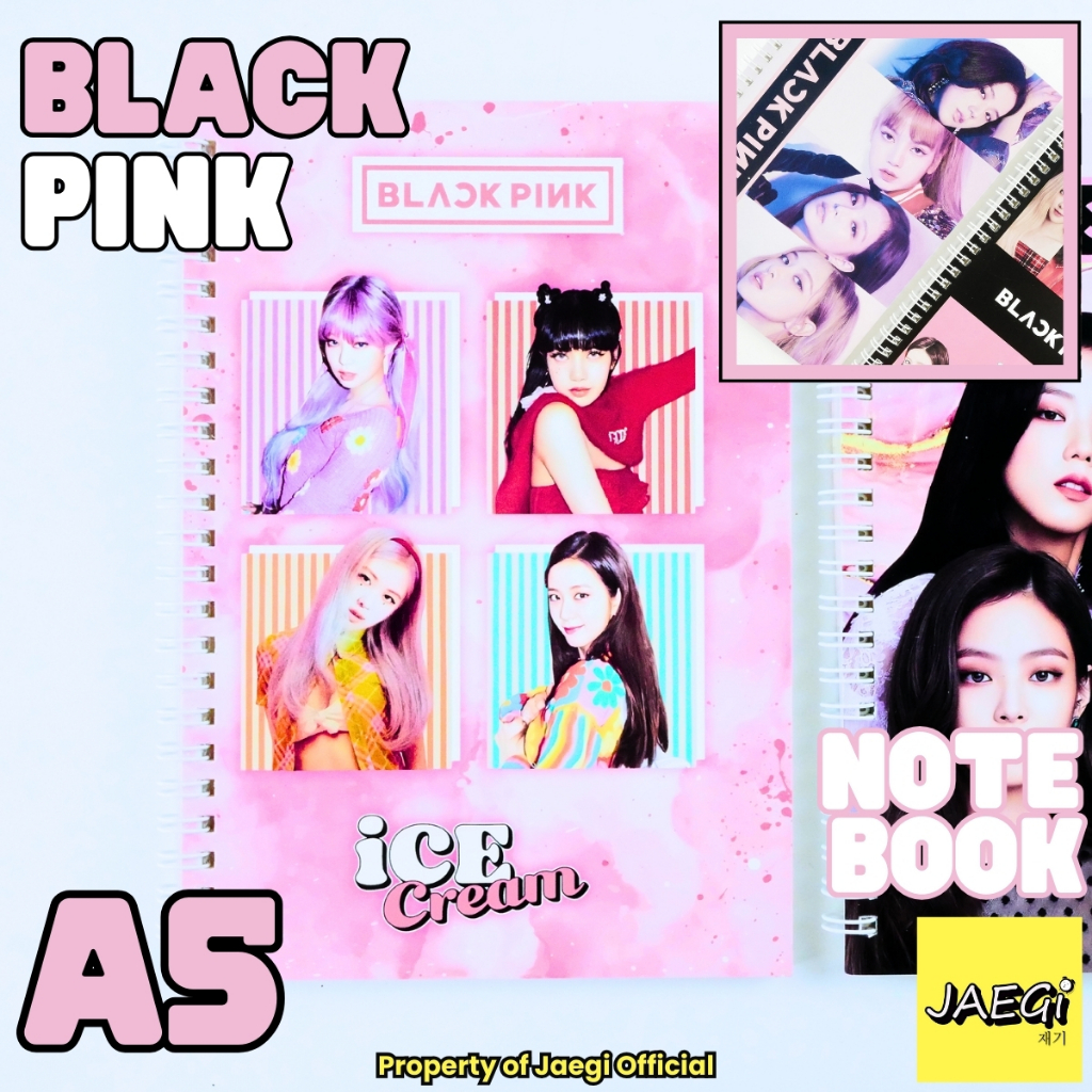 

JAEGi - Note Book Ring / Buku Tulis A5 Aesthetic Blackpink Edition Premium 15 x 21 CM
