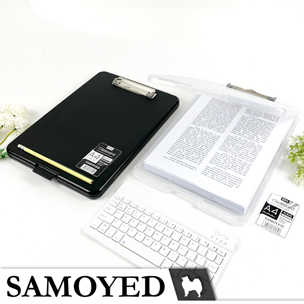 

SAMOYED CLBD-SR4 Papan Klip / Jalan / Dada / Alas Ujian / Clipboard with Storage / Organizer A4