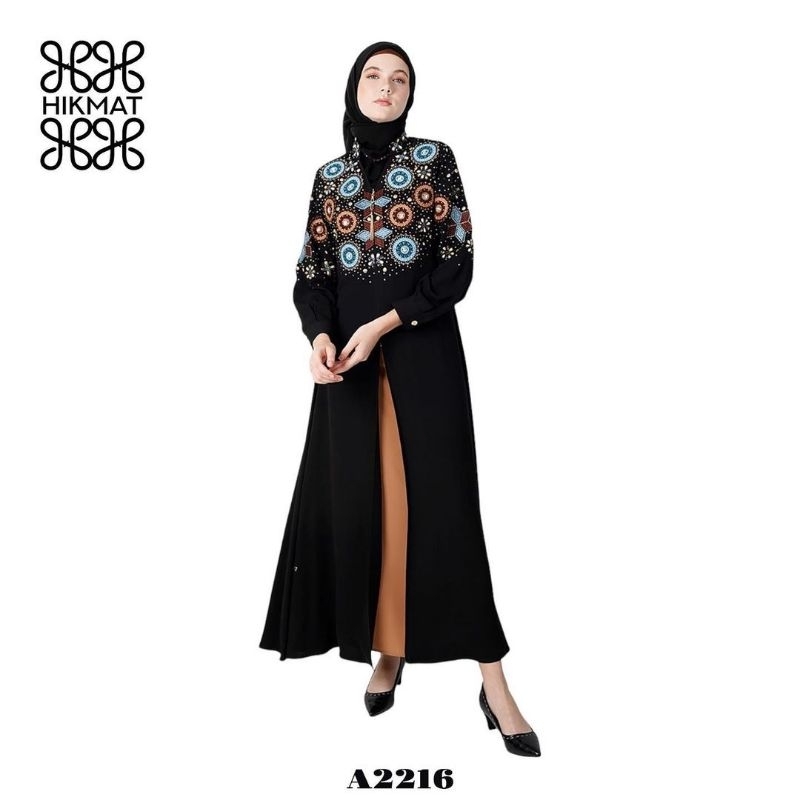 HIKMAT FASHION ORIGINAL ABAYA HITAM TERBARU A2216