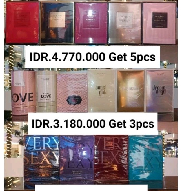 Parfum Victoria's Secret Bombshell, Tease, Very Sexy, Bombshell Oud, Love, dream angel, Angel Gold, 