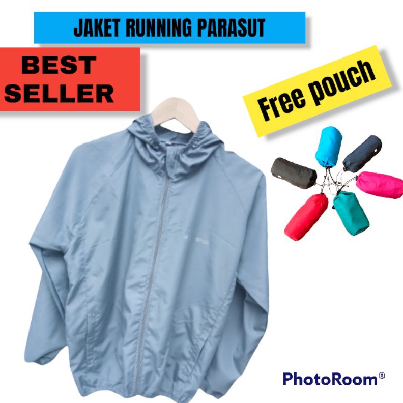 Grosir Jaket Outdoor Hiking Parasut Sauna Olahraga Running Joging Lari Gym Parasut Pria Wanita Dewas