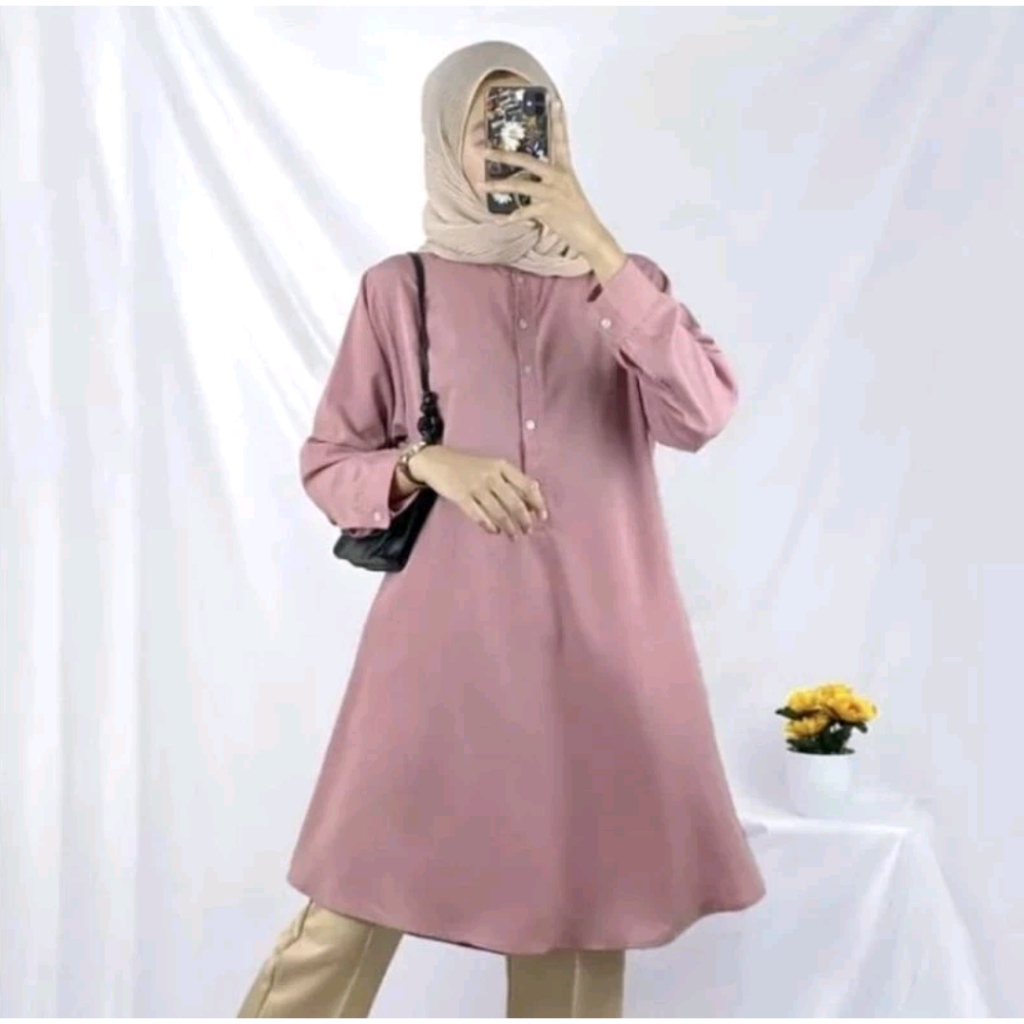 TUNIK POLOS WANITA KERAH SANGHAI
