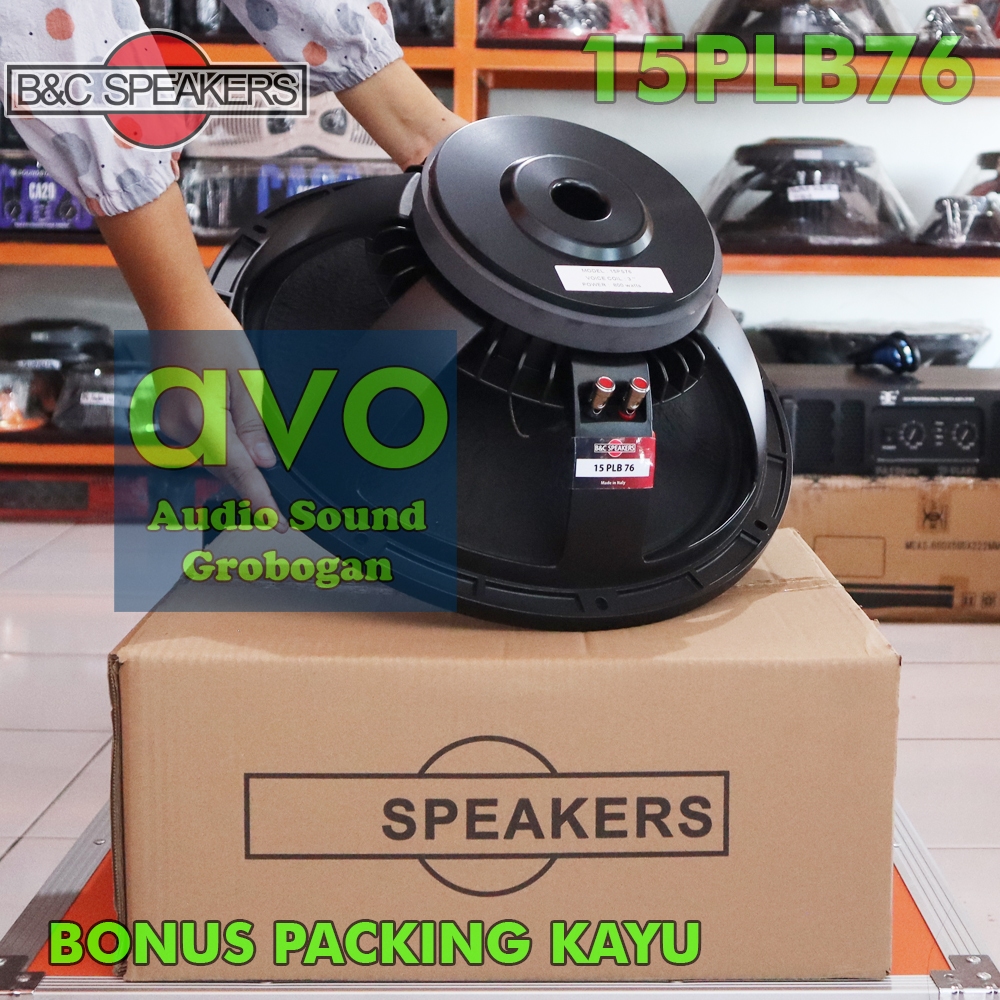 Speaker BNC 15PLB76 Speaker Komponen 15 Inch Spul 3 Inch Low Mid Bonus Packing Kayu
