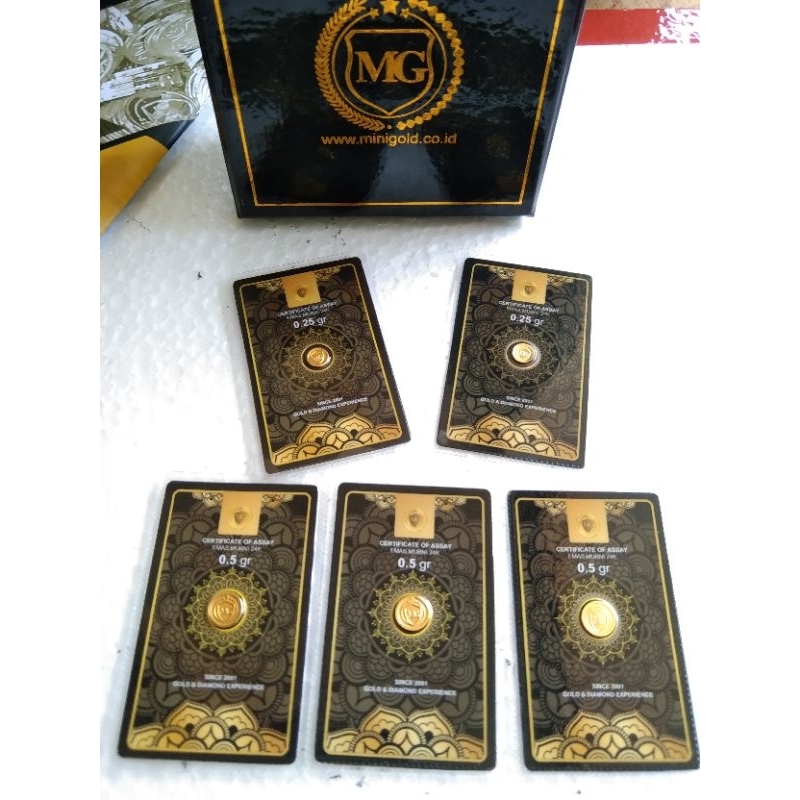 Emas Mini Minigold 0,025 gram Logam Mulia Murni 24 Karat