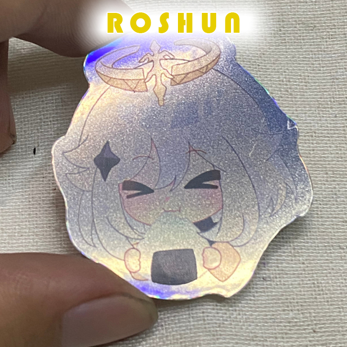 

Roshun Stiker Hologram Sticker Genshin Impact Paimon