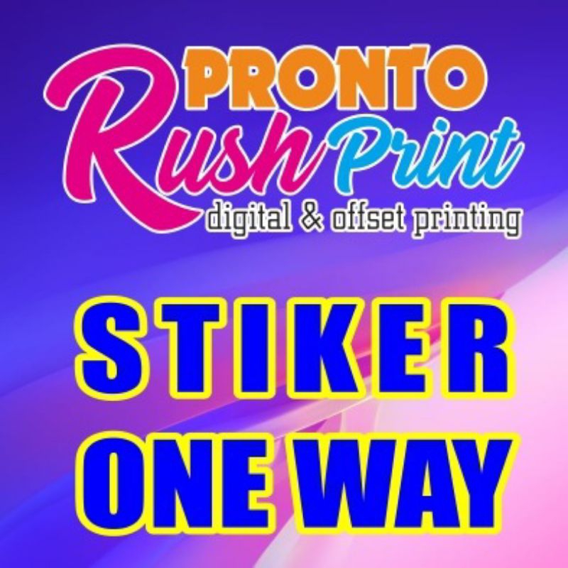 pronto stiker oneway one way sticker stiker kaca [ termurah sehari jadi ] kaca belakang mobil pintu 