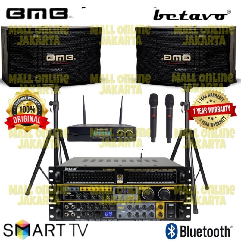 Paket karaoke Bmb 12 inch sound system rumah home theater amplifier Betavo