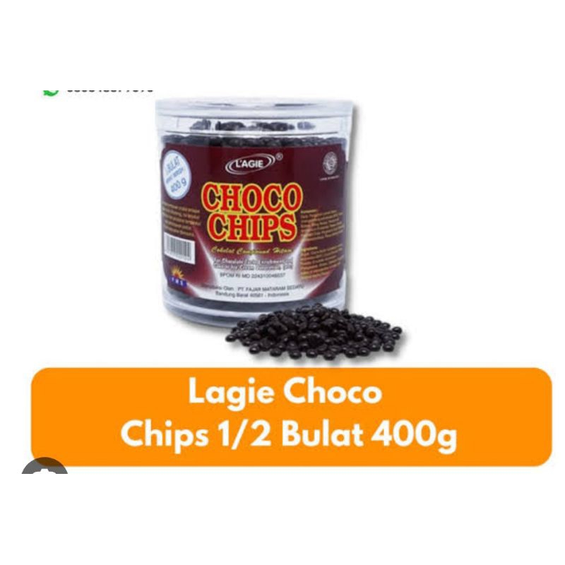 

choco chips 1/2 bulat