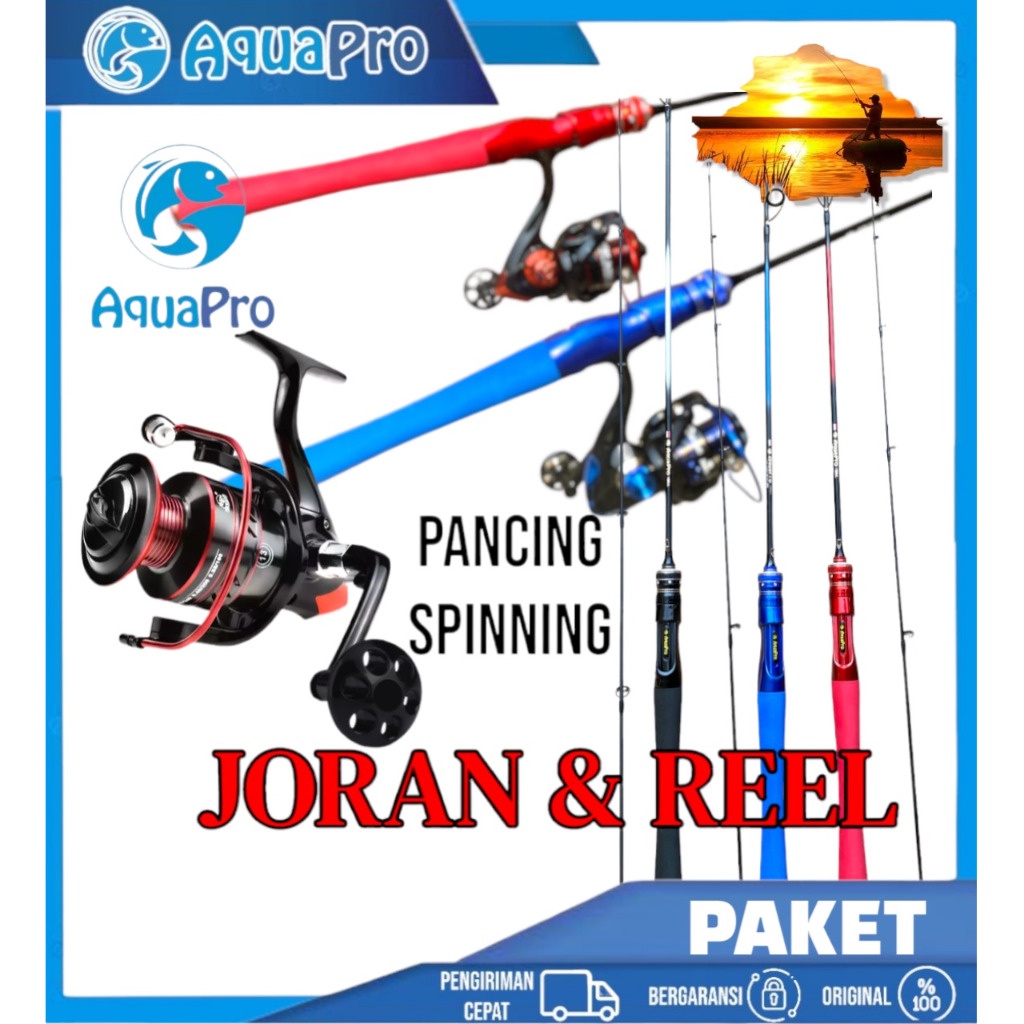 Import Terlaris Aquapro Joran Set Ultralight 26LB Joran Pancing Casting Ultralight Max Drag 1kg  3kg