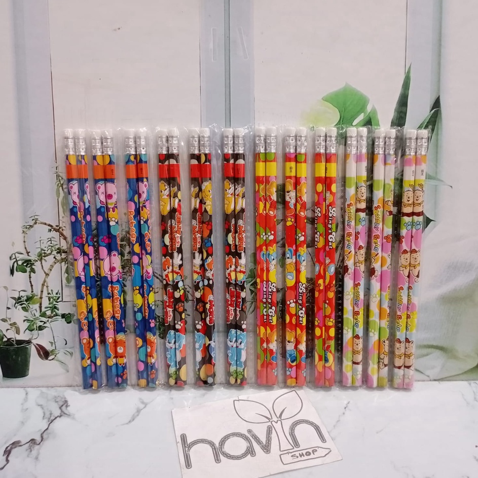 

Ready 24PC PENSIL MURAH FANCY PENCIL RENCENG LEMBARAN