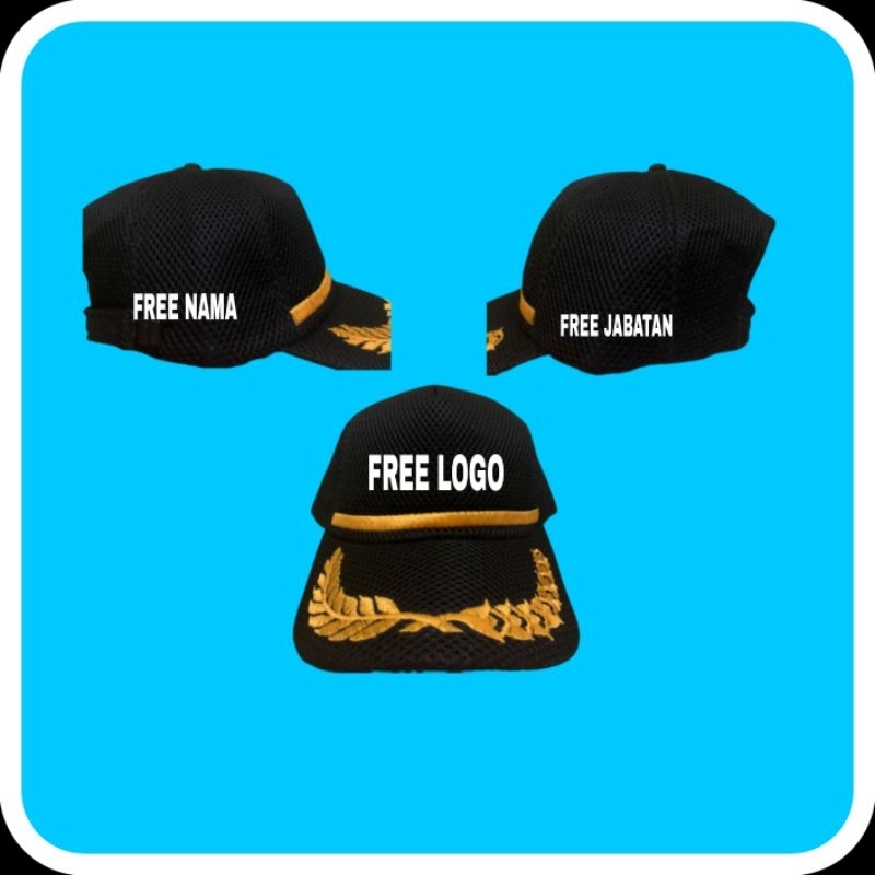 TOPI BORDIR DOUBLE MESH/TOPI LOGO PNS/TOPI BORDIR /TOPI LURAH,CAMA