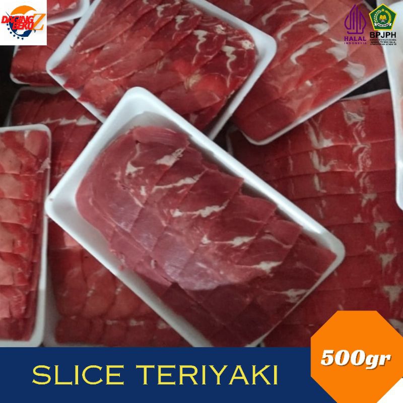 

Daging Teriyaki, SLICE TERIYAKI DAGING SLICE 500gr HALAL