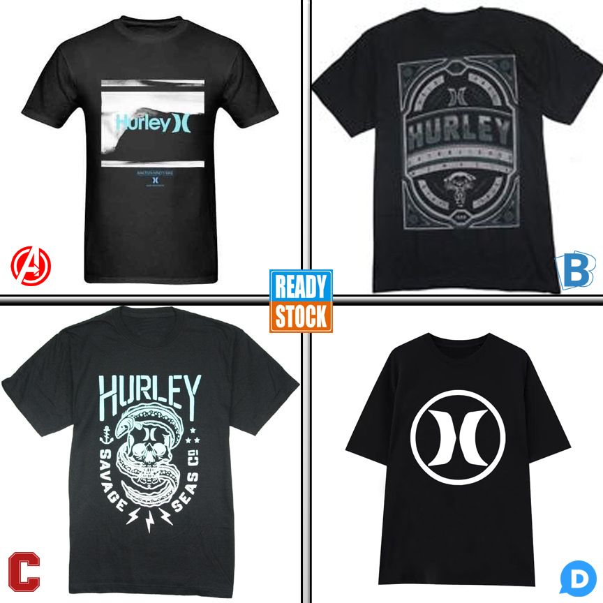Kaos Hurley X Tshirt 100% Cotton