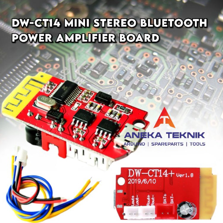kc DW  CT14 Mini Stereo Bluetooth Power Amplifier Board Terkini