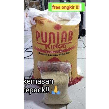

PROMO HARI INI Beras basmati punjab kingg 5kg kemasan Eceran Repack gas