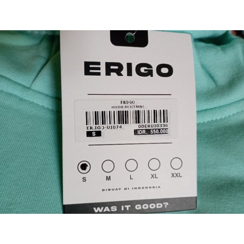 Erigo / Erigo Apparel/Erigo Hoodie/Jaket Wanita / Original