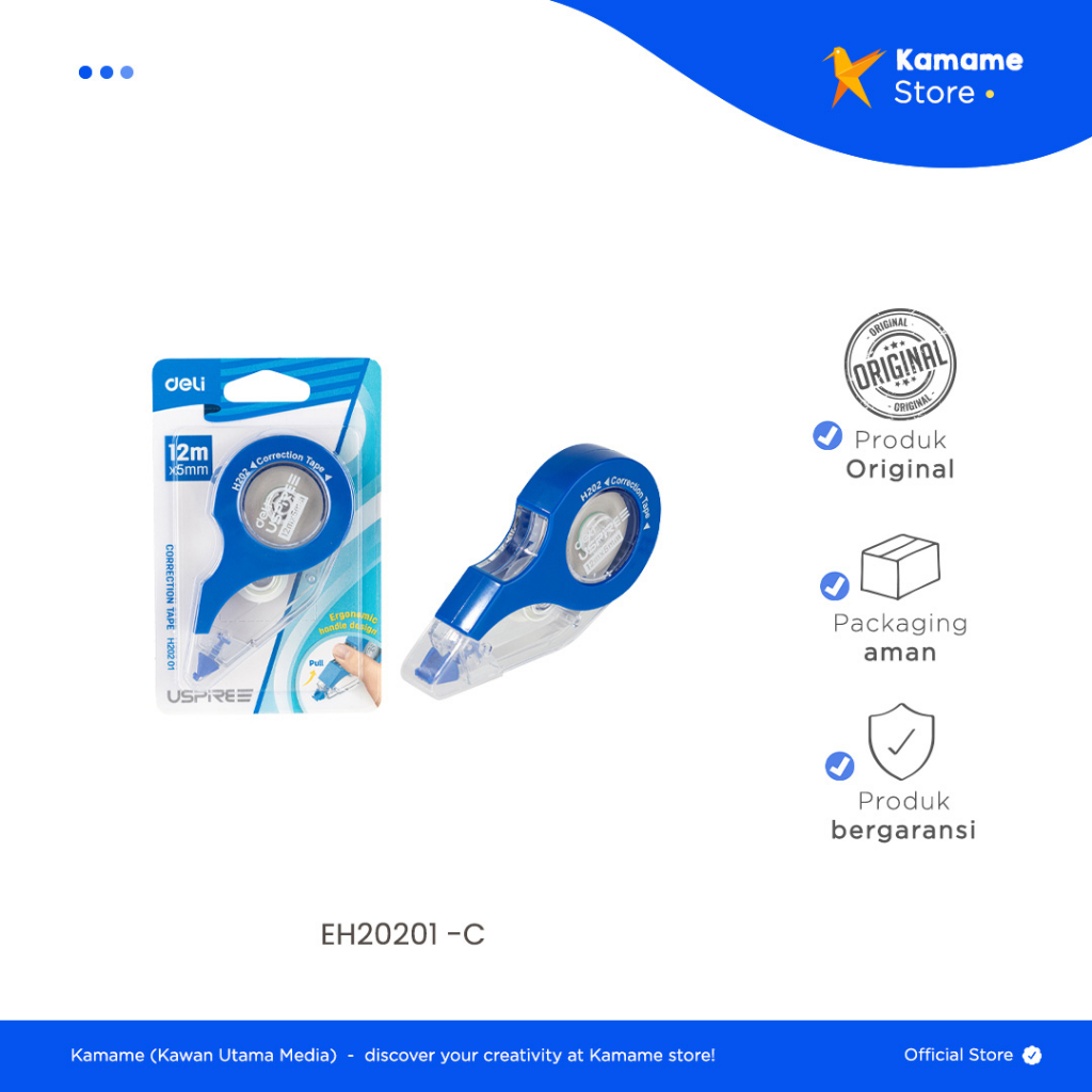 

Deli Correction Tape - Non-toxic Formula H20201 - Kamame