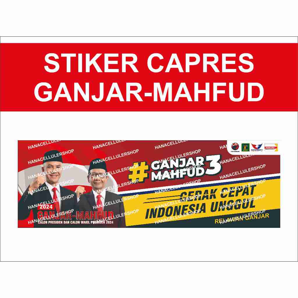 

STIKER CAPRES GANJAR-MAHFUD MERAH MODEL PANJANG