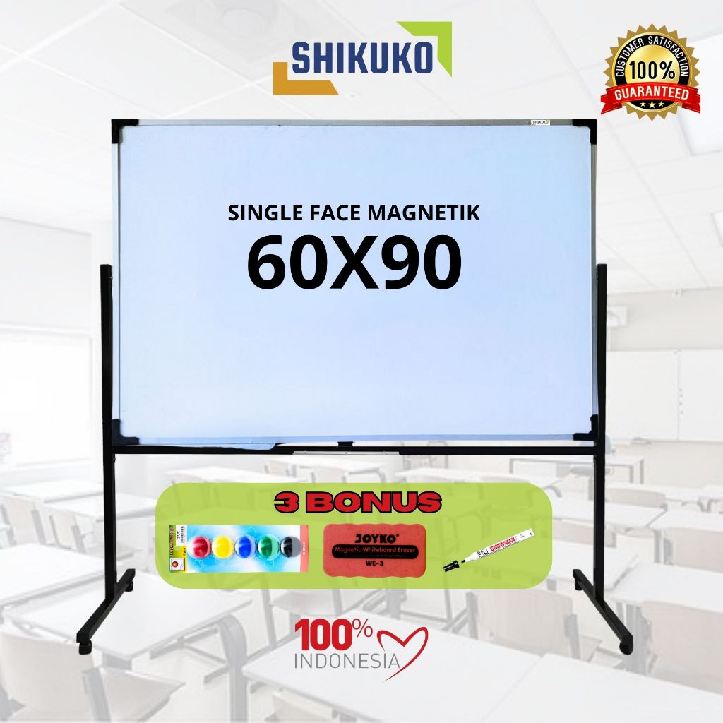 

Papan Tulis White Board Magnet Standing - papan tulis standing 60 x 90 Single Face