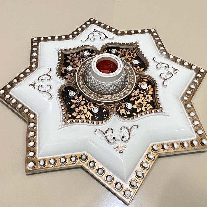 Fiting Lampu ornamen 30x30 Fiting Ornamen Plafon Hias/dekorasi plafon/ FITTING LAMPU PLAFON