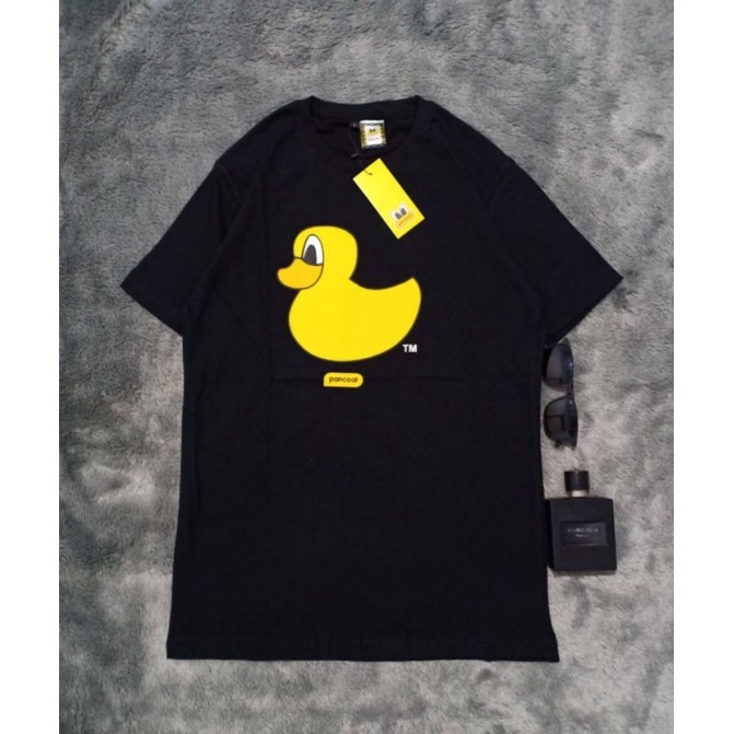 Cod - New Arival - Baju KAOS PANCOAT - DUCK LOGO MIRROR ORIGINAL 1:1 - Kaos Pancoat Black moti[ bebe
