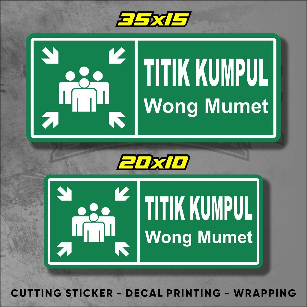 STIKER TITIK KUMPUL - TITIK KUMPUL WONG MUMET - STIKER WARUNG - STIKER MUMET