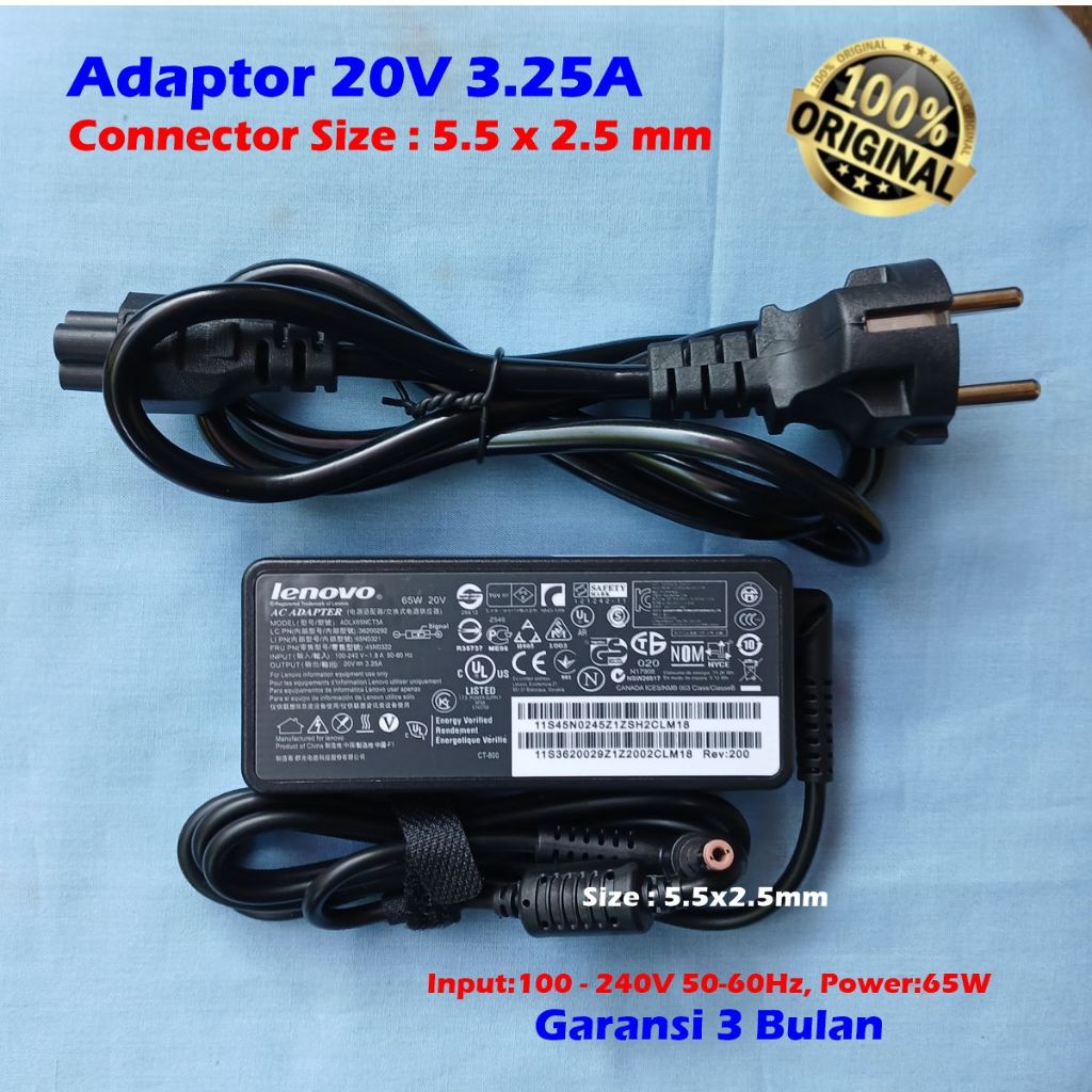 ADAPTOR LENOVOOO U300 U300E U300S U310 U400 U410 U510 Z470 Z570 Z575 V470 V570 Z380 Z480 Z485 Z580 Z