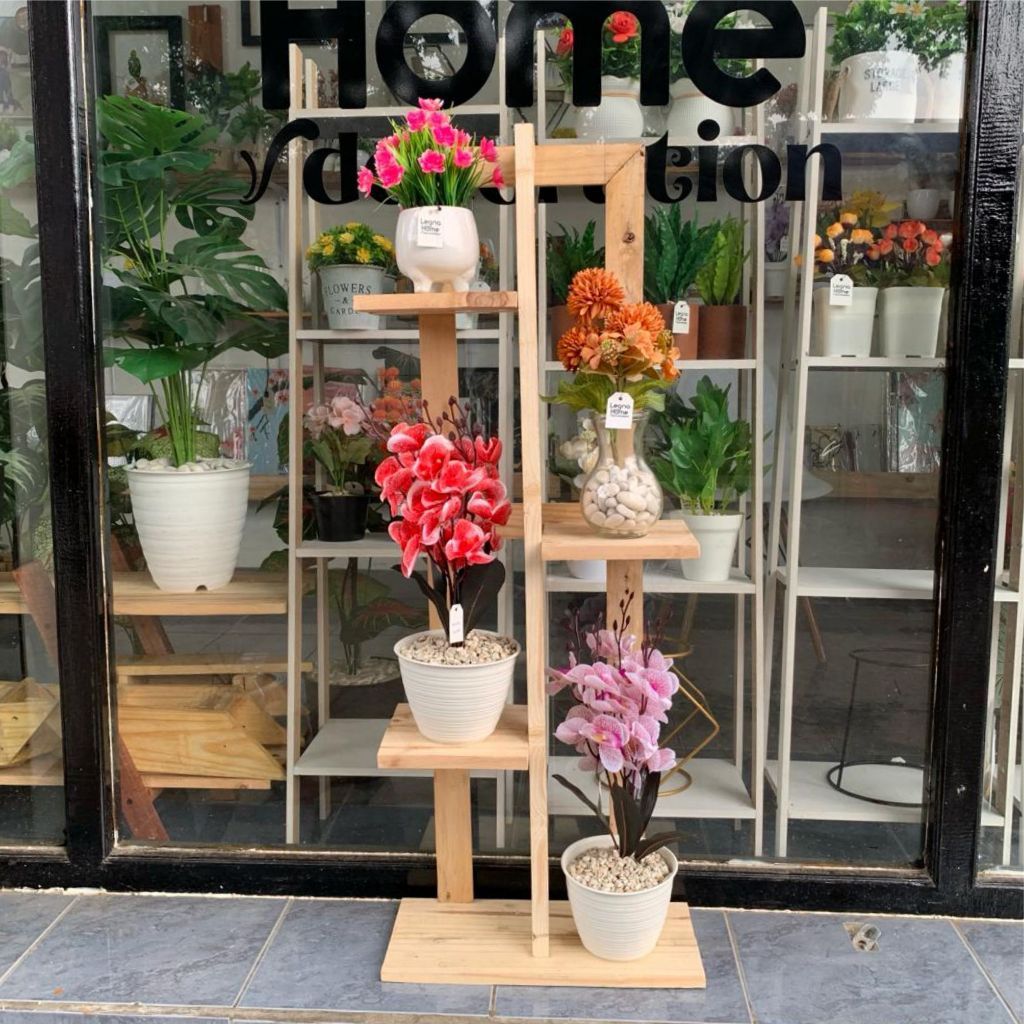 Rak Susun Bunga Serbaguna Kayu Jati Blanda