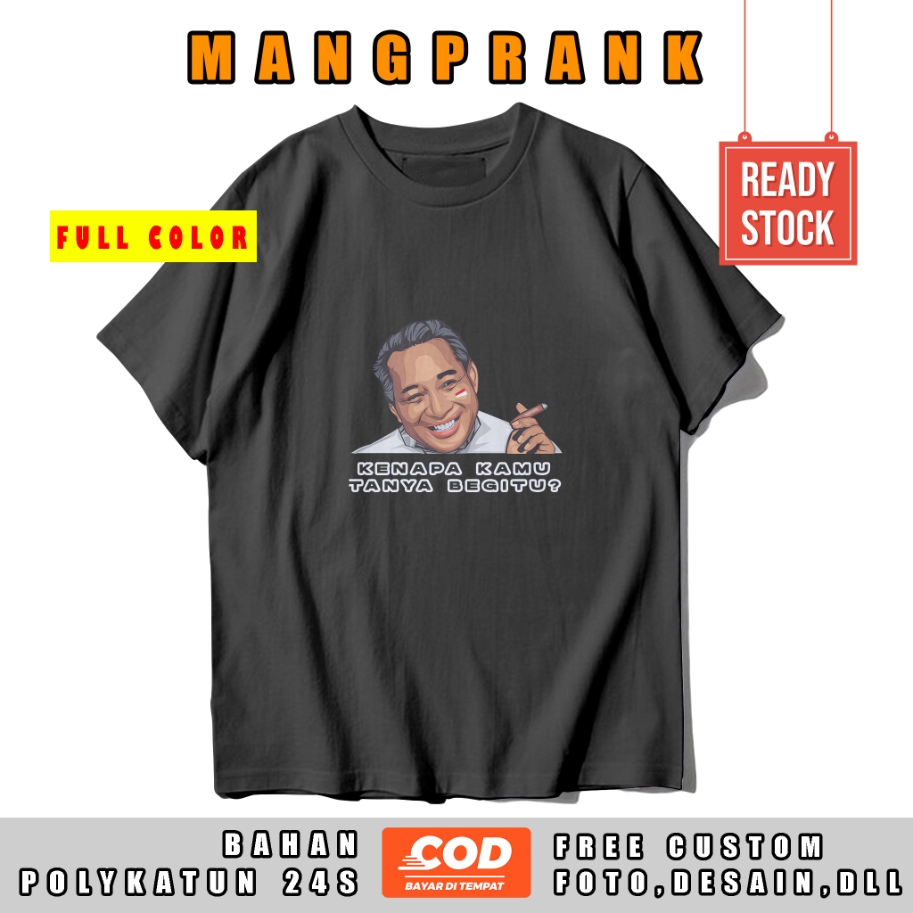 T-shirt Kaos Baju animasi soeharto Bisa Custom Gambar Sendiri terbaru 2024