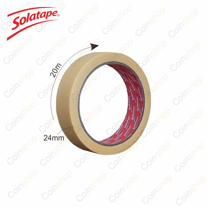 

Masking Tape Lakban Kertas Kecil General Purpose 1 inch 24mm 24 mm x 20m Solatape