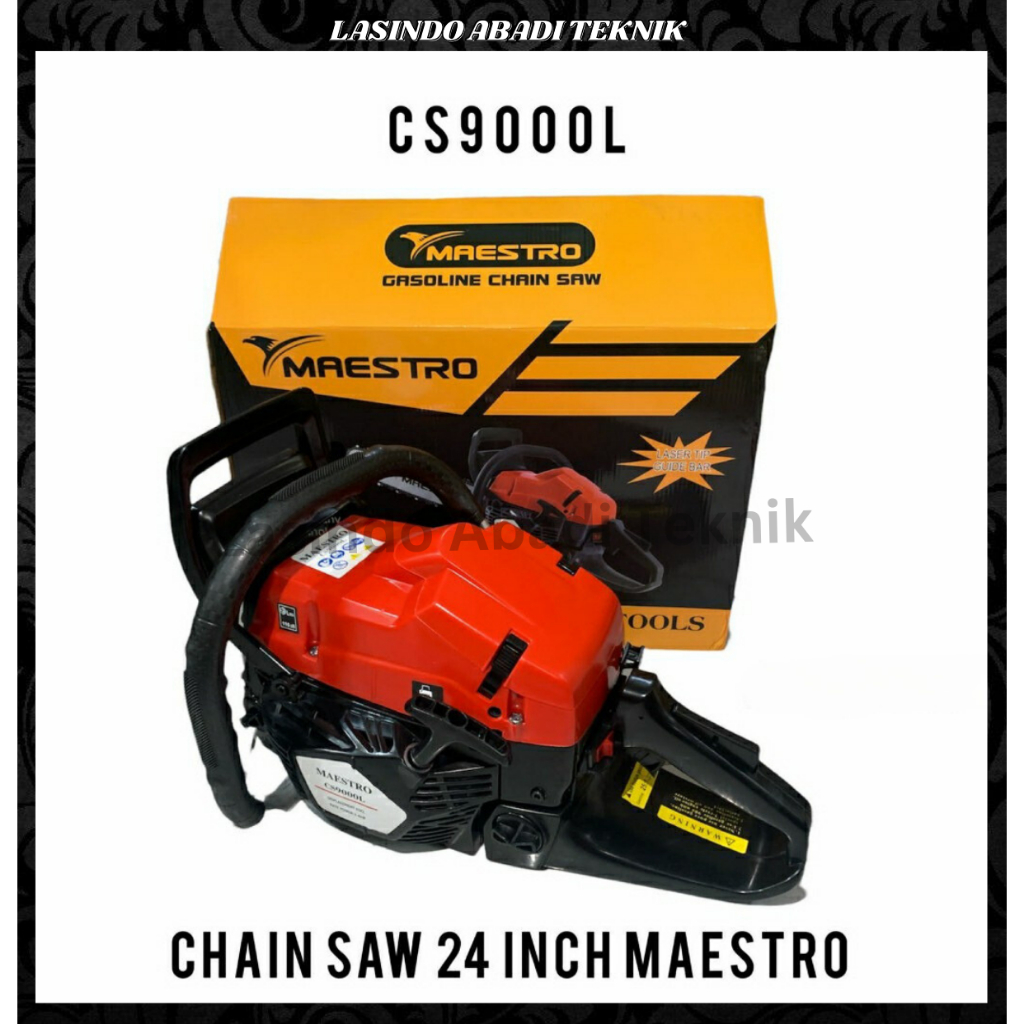 Chainsaw Maestro CS 9000 L Bar Laser 24" CS9000L Maestro Mesin Gergaji