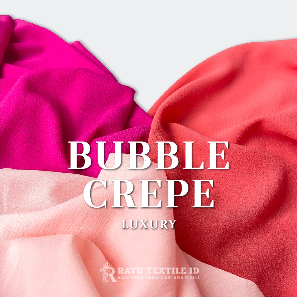 Kain Bubble Crepe Polos Premium Kain Diamond Crepe