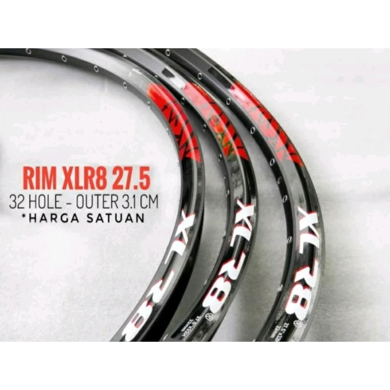 RIMS xlr8 velg sepeda MTB 27,5 elite eylete Doble wall 27.5