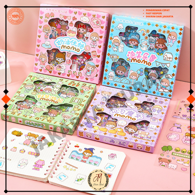 

Stiker Momo 200 Lembar Motif Kartun Korea Lucu Anti Air 200 Lembar Dekorasi Handbook Scrapbook DIY JMR