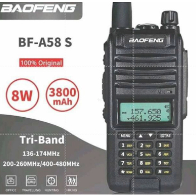 HT Baofeng A58 S Triband Walkie Talkie BF-A58 S Triple VHF UHF A 58S BF A58S  8 W Watt Tri Band