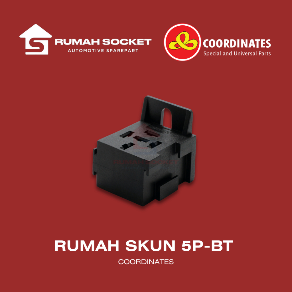 SOKET RELAY GANDENG / BANGKU / RUMAH SOCKET SKUN 5 KAKI COORDINATES