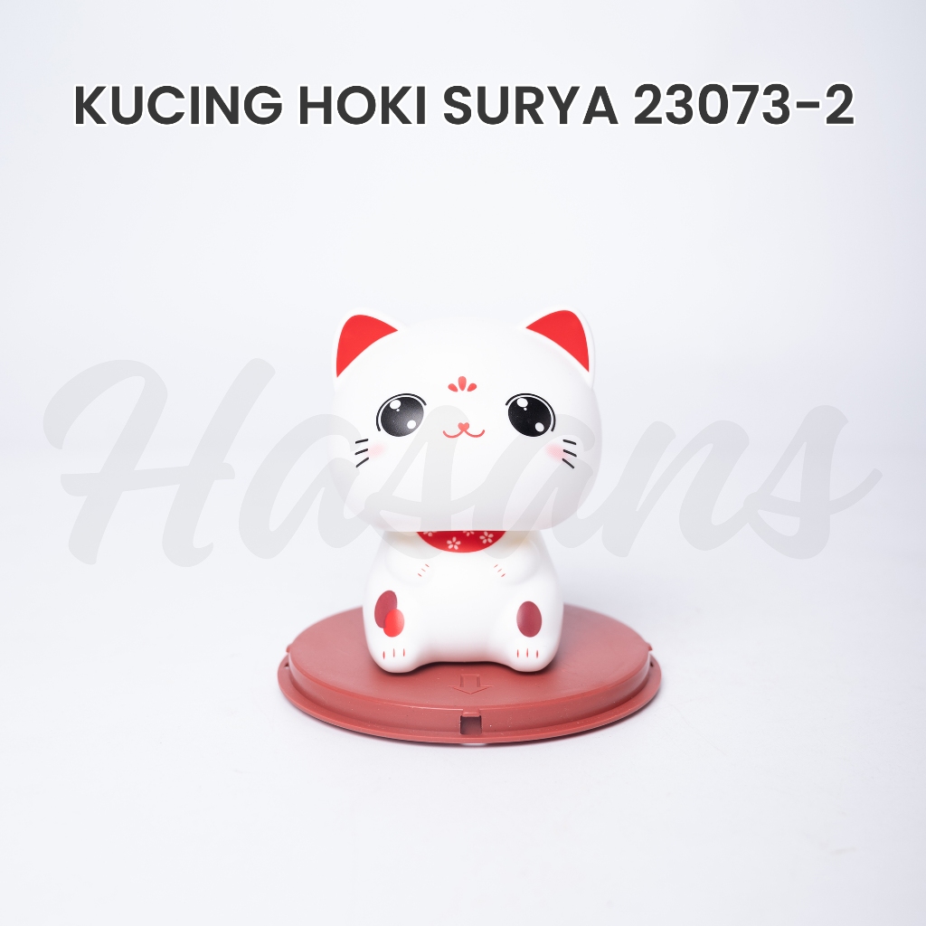 Kucing Cina Maneki Neko / Kucing Hoki Tenaga Panel Surya Solar / Patung Kucing Keberuntungan / Kucin