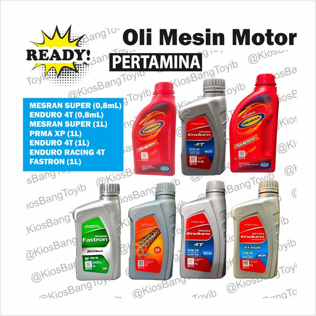 Oli Mesin Motor Pertamina Mesran Super Enduro 4T Enduro Racing  Prima XP Fastron (800mL/1L)