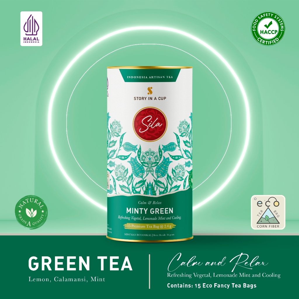 

Sila Artisan Tea | Minty Green | Canister | Teh Premium | Green Tea