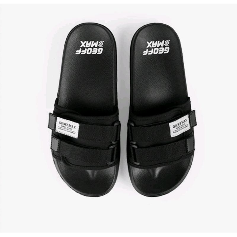 GEOFF MAX FREDDO BLACK / Sandal selop / sandal seliper/ sandal slip on unisex
