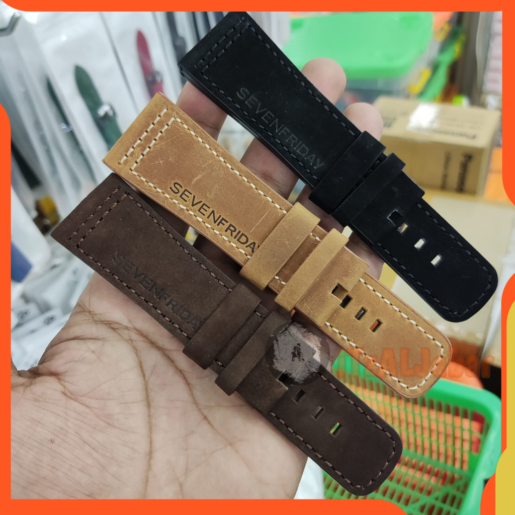 Tali jam tangan Sevenfriday Strap tali jam Kulit bludru 28mm (NO buckle)