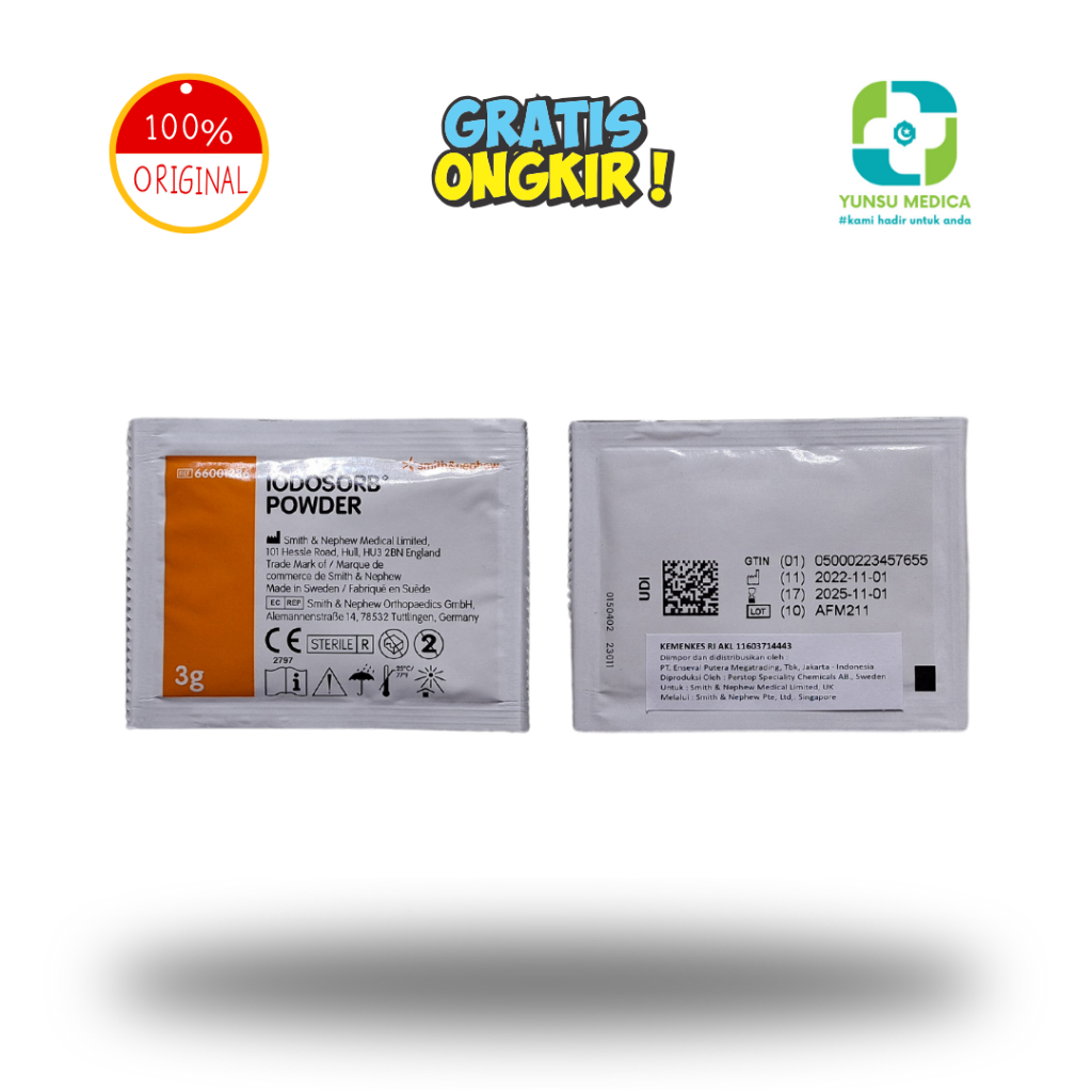 (Bisa COD) TERMURAH Iodosorb Powder / Cadexomer Iodine, harga per pcs