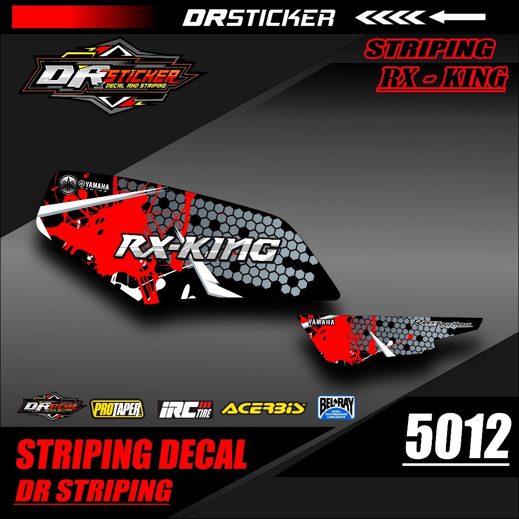 Sticker Striping Variasi Rx King List Body Motor Rx King