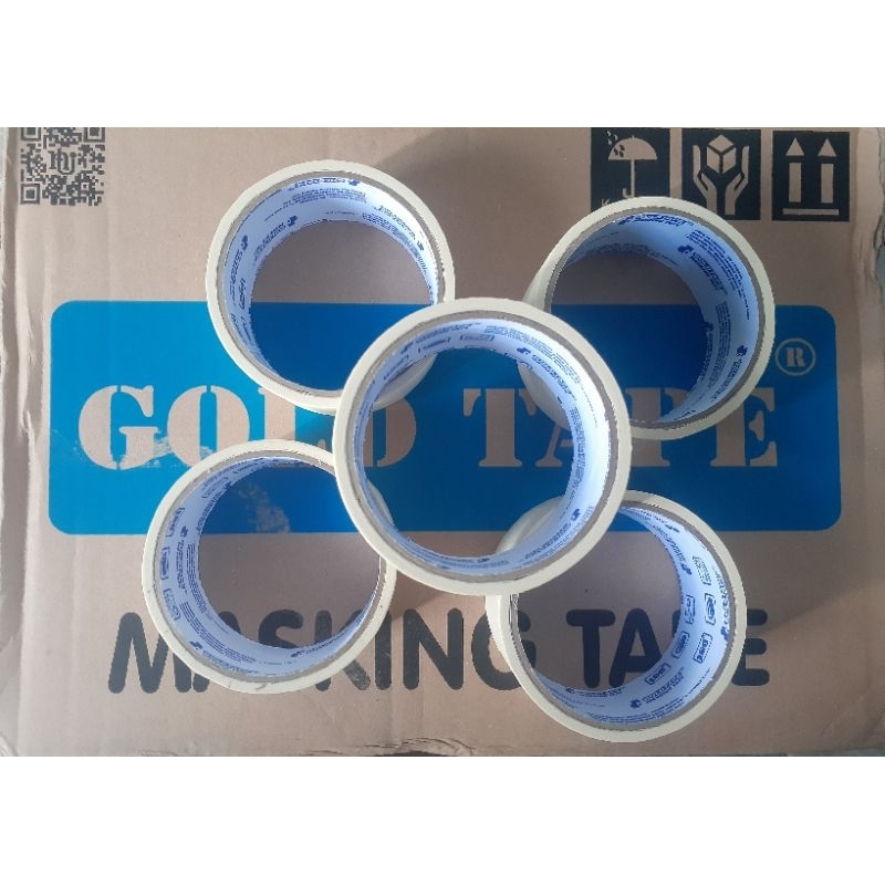 

isolasi kertas(masking tape) gold tape 2 inch