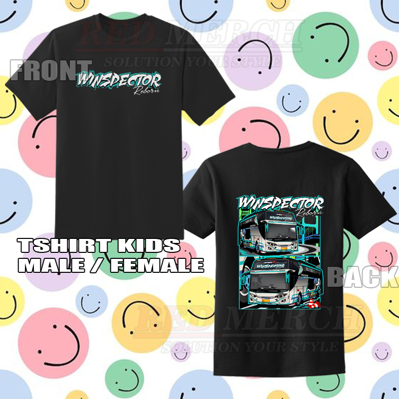 baju kaos anak custom bus mania winspector reborn jet bus 3 baju bis telolet Basuri